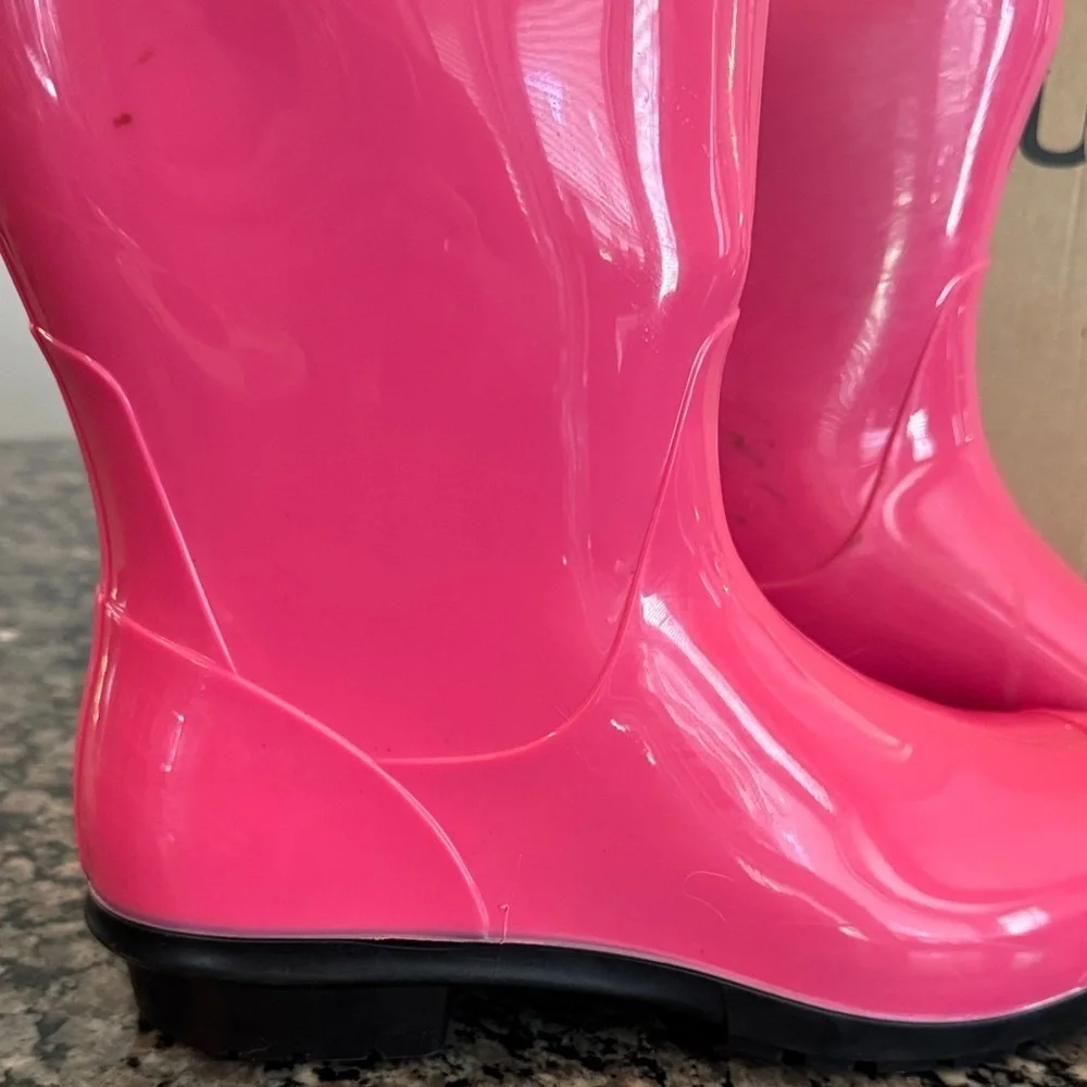 UGG Vibrant Pink Waterproof mid calf rain Boots 8